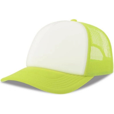 Atlantis Rapper-S 5 panelová Trucker šiltovka biela žltá Fluo