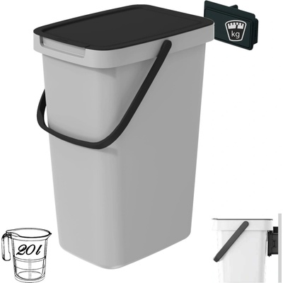 Prosperplast Odpadkový koš SELECT 20 l popelavě šedý