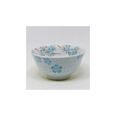 Amana Japonská porcelánová miska SAKURA modrá 13,2 cm