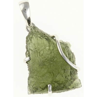 My Moldavite Stříbrný přívěsek s přírodním vltavínem SM12077
