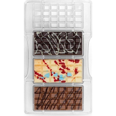 Polykarbonátová forma na čokoládu - tabulka Decora