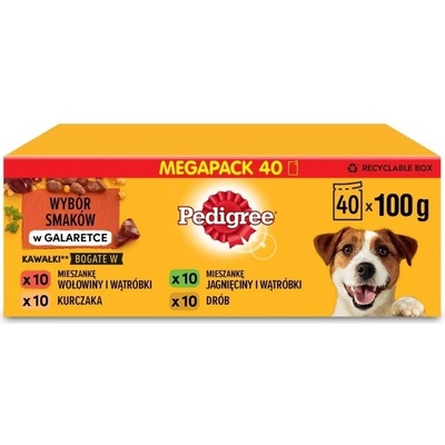 Pedigree Adult směs příchutí 40 x 100 g