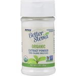 NOW NOW Better Stevia Extract Powder Organic, 28 Grams - fitnesdobavki - 23,27 лв