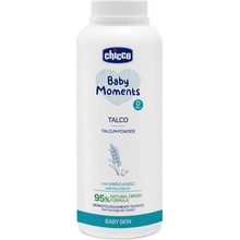 Chicco Púder detský Baby Moments s ryžovým škrobom 95 % prírodných zložiek 150 g