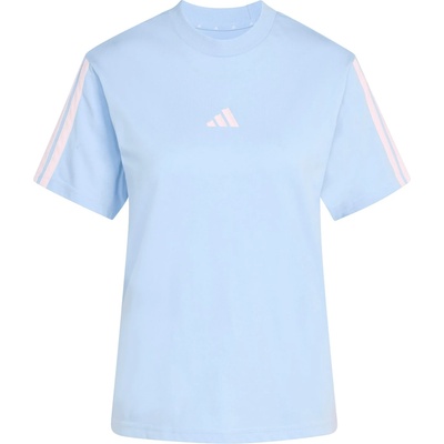 adidas Дамска тениска adidas Women's 3-Stripes SJ Tee B T-shirt - Glow Blue / Clear Pink (916-6784-0212)