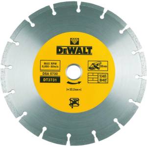 DEWALT DIA Сегментиран диск за бетон и тухли, сухо рязане, 180 мм x 22, 2 мм DT3721 (DT3721)