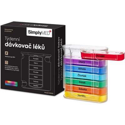 SimplyMed Dávkovač léků týdenní 28003 Vertical – Zboží Mobilmania