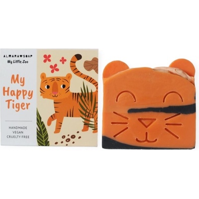 Almara soap MY HAPPY TIGER Designové ručně vyrobené mýdlo pro děti s vůní pomeranče 100 g