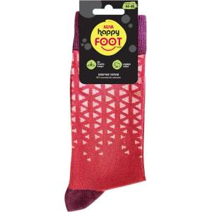 AGIVA Мъжки чорапи за настроение Agiva Happy Foottopia, Pattern, Бордо, 44-46 (AGIVA-322)