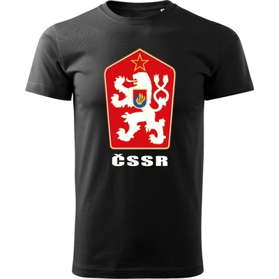 Maverprint Retro tričko ČSSR znak Československa čierna