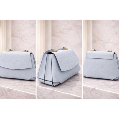 Max Original Leather Dámska kožená kabelka baby blue 1