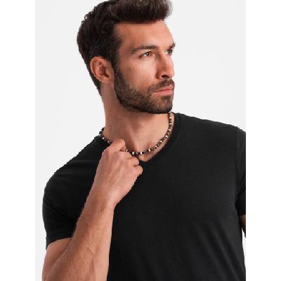 Ombre Clothing Черна мъжка основна тениска с V-образно деколте Ombre Clothing Ombre Clothing | Cheren | МЪЖЕ | 3XL
