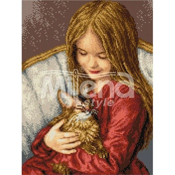 Image 1 of Milena Style Винаги заедно - Печатана Aida 14 ct с конци Ariadna