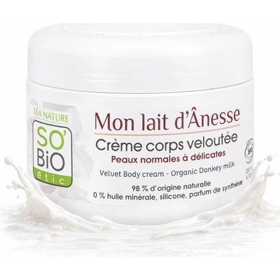 SO BiO étic výživný tělový krém s oslím mlékem 200 ml