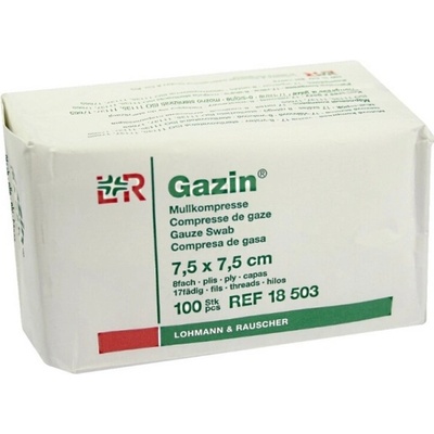 Gazin gáza hydrofilní kompres sterilní 7,5 x 7,5 cm 8vrs. 100 ks