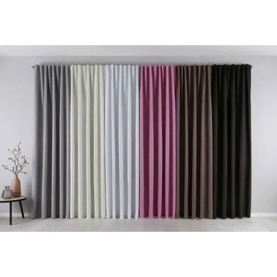 Дрейпари БГ Термо завеса, затъмняваща на 100% от микрофибър и полар плюс коланче серия "ПАЛЕРМО-DARK", размер 250x140см. с пришита ширит лента и гайки, подходяща за поставяне на тръбен корниз или релса код-100002652