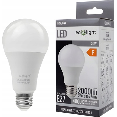 BERGE LED žiarovka E27 A80 20W 1800Lm neutrálna biela