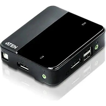 ATEN KVM превключвател ATEN CS782DP, 2-портов, USB, DisplayPort, Audio, 4K, Включени кабели (CS782DP-AT)