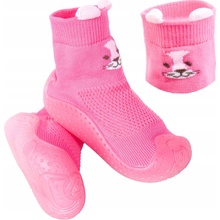 Ažurová dievčenské ABS TOPÁNKY pre dieťa ponožky s gumovou podrážkou