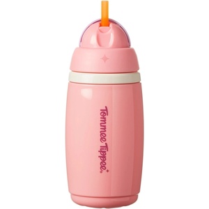 Tommee Tippee Неразливаща се термочаша Tommee Tippee - Insulated Straw, 266 ml, розова (TT.0293)
