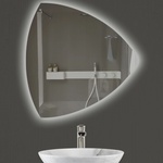 Lidiya Mirror Огледало за баня LED осветление LM Silent Glint, фигурно, 600×600мм