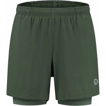 Rogelli essential Dámske bežecké šortky 2v1 khaki