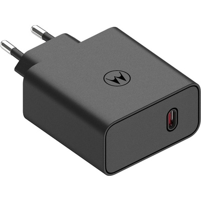 Motorola GaN TurboPower Fast Wall Charger USB-C 125W - захранване за ел. мрежа с USB-C изход и технология за бързо зареждане (черен) (bulk) (D64488)