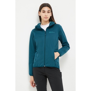 Jack Wolfskin Яке за спортове на открито Jack Wolfskin Windhain Hoody в тюркоазено (1307481)