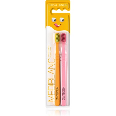 Mediblanc Dětský zubní kartáček Ultra Soft Oranžový + Růžový 2 ks