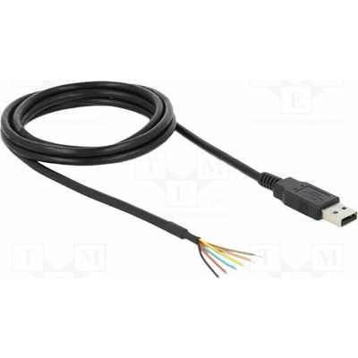 Delock 83527 USB 2.0 USB A vidlice 1,8m černý