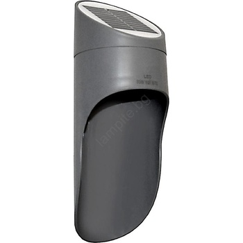 BOWI LED соларен стенен фенер PALESA LED/1W/3, 7V IP65 1800 mAh сив (BW0149)