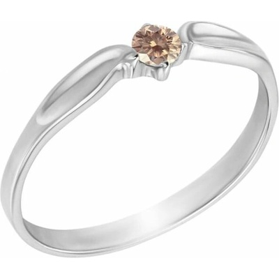 Eppi Zásnubný prsteň so champagne diamantom Nescha R33095