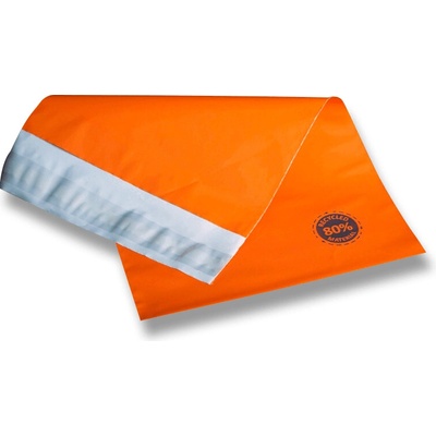 Plastová samolepicí obálka - 350 x 450 mm, 100 ks, oranžová