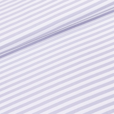 Bavlněný úplet 884892180, světle šedý a bílý proužek, š.150cm (látka v metráži)
