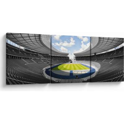 Obraz - fotbalový stadion, třídílný 120x40 cm