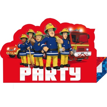 Amscan Покани Пожарникар Сам 8 бр