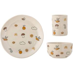 Bloomingville Mini Глинен детски комплект за хранене 3 бр. Agnes - Bloomingville Mini (82060925)