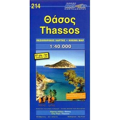 ORAMA 214 Thassos 1:40 000 turistická mapa