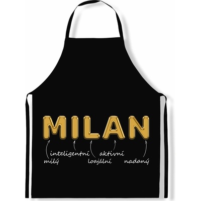 IMPAR Zástěra Mužská jména Gold Milan