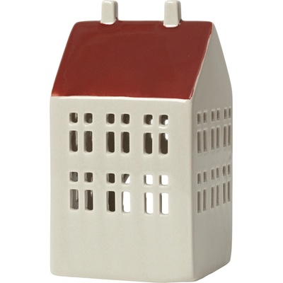 Svícen Broste BO V.15cm béžovo-červený