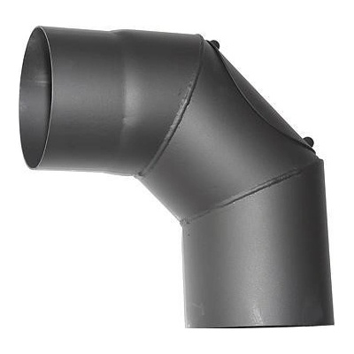 Vapk koleno dymové 90° 200/2,0 mm s čistiacim otvorom čierne 221835