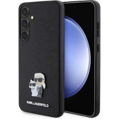 KARL LAGERFELD Протектор за Samsung Galaxy S24 Plus - Karl Lagerfeld Saffiano (KLHCHCS24MPSAKCMPK) - Karl&Choupette Metal Pin