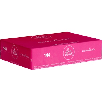 Love Match Bulk-Pack: Stimolante, 144 stimulating condoms