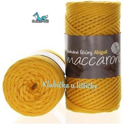 Maccaroni Bavlněné šňůry 3 mm hořčicová 20_408