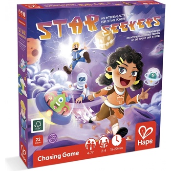Hape Настолна игра Hape - Междугалактическа надпревара, 22 части (H1110)