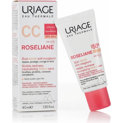 Uriage Roseliane CC Crème SPF50+ hydratační a ochranný krém 40 ml – Zboží Dáma