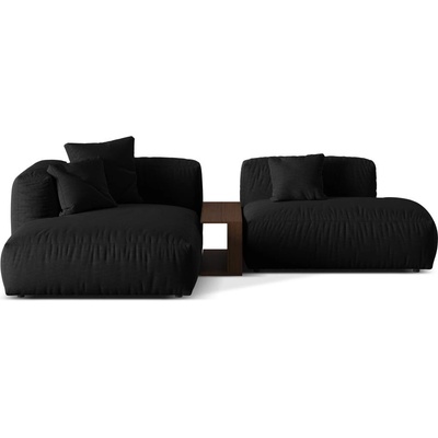 Micadoni Черен модулен ъглов диван (ляв ъгъл) Martina - Micadoni Home (MIC_SET1L_169_F1_MARTINA4)