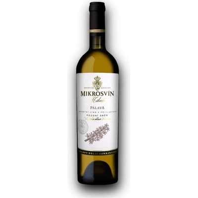 Mikrosvín Pálava pozdní sběr Flower Line 2023 12,5% 0,75 l (čistá fľaša)