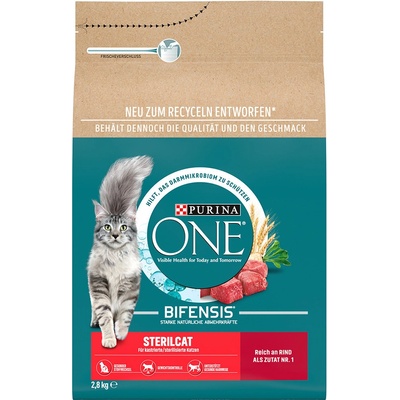 Purina ONE Sterilcat hovädzie 2 x 2,8 kg