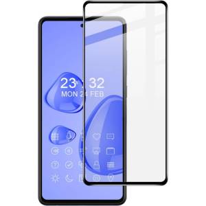  Удароустойчив стъклен протектор покриващ целия екран марка IMAK за Samsung Galaxy A72 - с черна рамка